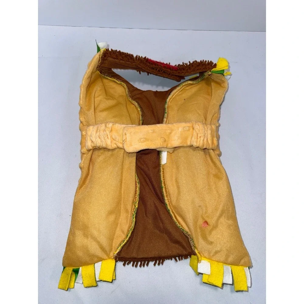 Taco Dog Costume Plush Pet Halloween Outfit Brown Tan S/m